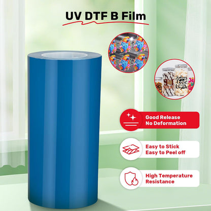 InkSonic UV DTF AB Film Roll A3 11.8in×328ft for UV DTF Sticker Printer UV DTF Printer Direct Print on Sticker, AB Film PET Transfer Printing Crystal Label Sticker (1*100M A Films + 1*100M B Films)