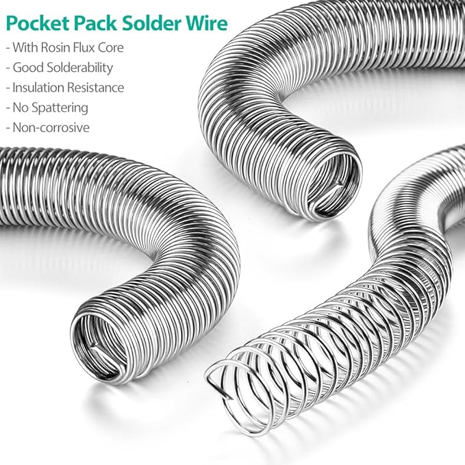 Solder Wire with Flux Rosin Core Tin Lead 63/37 0.031" Diameter 0.42oz in Storage Tube Welding Soldering DIY Works