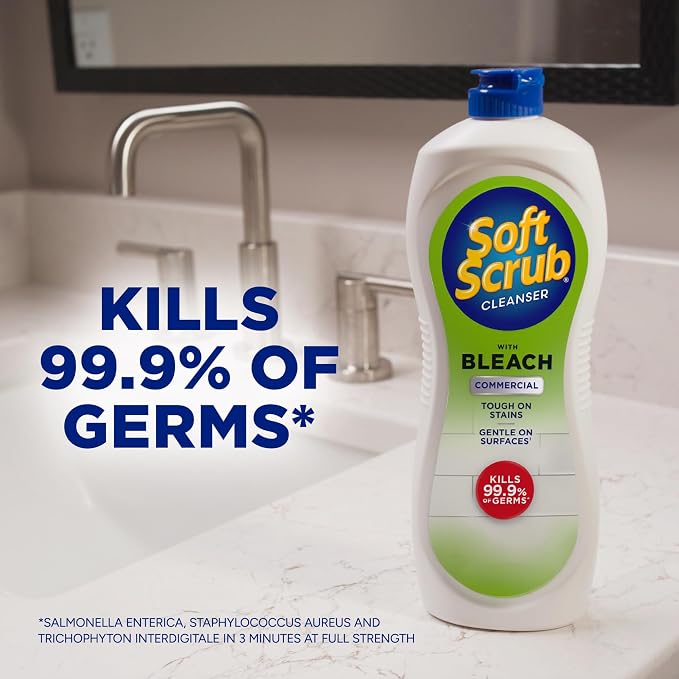 Soft Scrub Antibacterial Cleaner with Bleach Surface Cleanser, 36 Ounce (Pack of 6)
