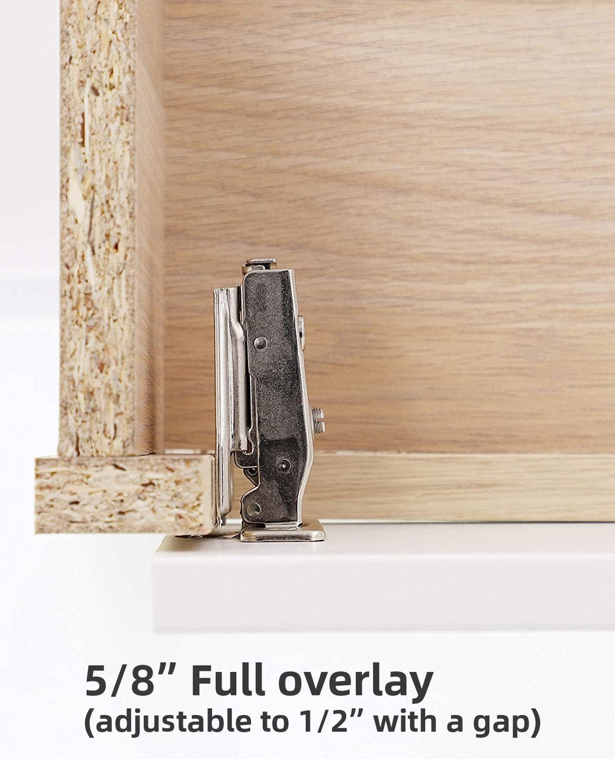 (2 PCS) Full Overlay Soft Close Cabinet Hinges for Kitchen Cabinets - 105° Face Frame Concealed Cabinet Door Hinge -3 Way Adjustability -Clip on Plate & Matching Screw 4 Easy Installation