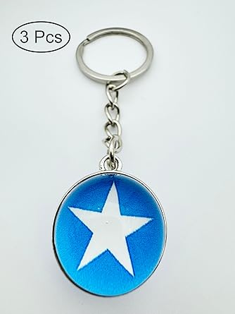 3 Pcs Somalia Flag Key Chain,Cool Keychain for Car Keys, Stainless Steel Keyrings  Keychains,Used for Home Decoration, Jewelry Hanging Decorations.