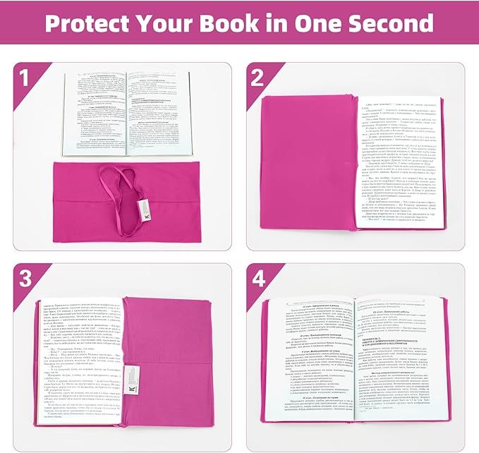 KICNIC Jumbo Book Covers 7 Pack, Stretchable Book Sox 9  11 Inch Suitable for Most Hardcover Books, Up to 10 Inch x 12.5 Inch Protective Textbook Covers with Label Sticker