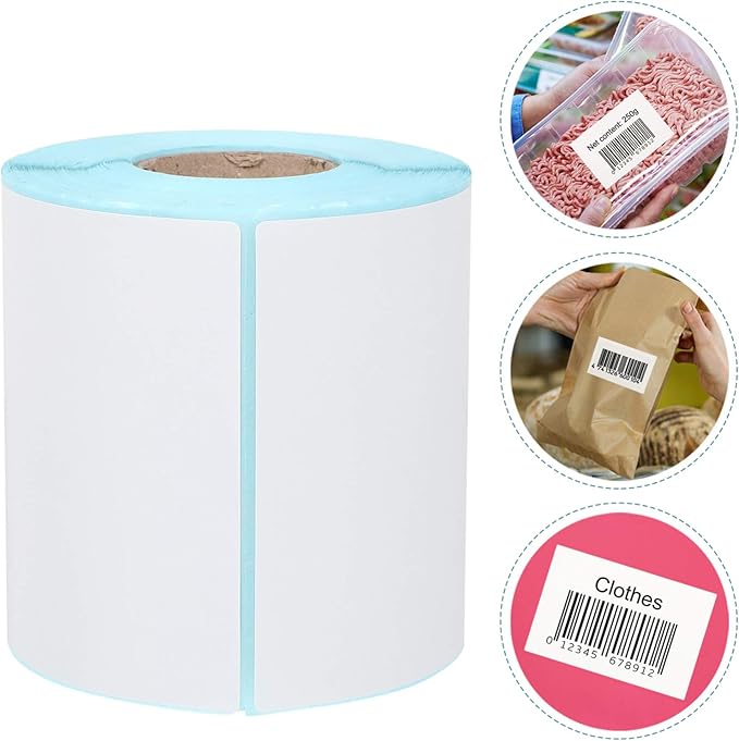 Operitacx 100  150  300mm Random Waterproof Thermal Label Roll Direct Thermal Printing Sticker for Printer and Easy to Use