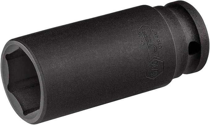 Jetech 12 Inch Drive 1516 Inch Deep Impact Socket, Made with Heat-Treated Chrome Molybdenum Alloy Steel, 6-Point Design, SAE