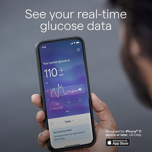 Lingo Continuous Glucose Monitor (CGM)  App. Made by Abbott. Know The Impact of What You eat. 1 Lingo biosensor Lasts up to 14 Days. Designed for iPhone 11 Device or Later. US Only.