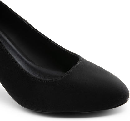 Women's Block Heel Rounded Toe Pumps