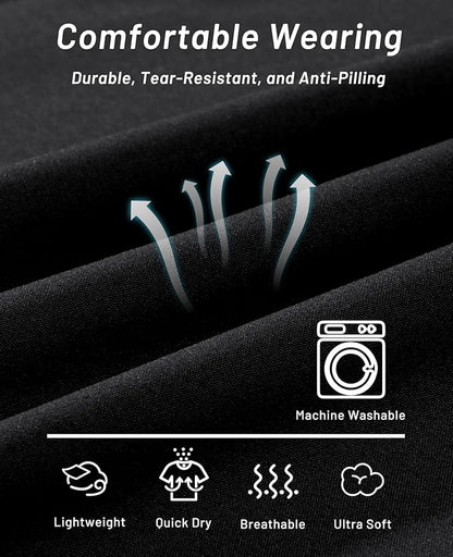 MIER Men's Quick Dry Running Shorts with Zipper Pocket, Elastic Waist Athletic Workout Exercise Fitness Shorts, 7 Inch