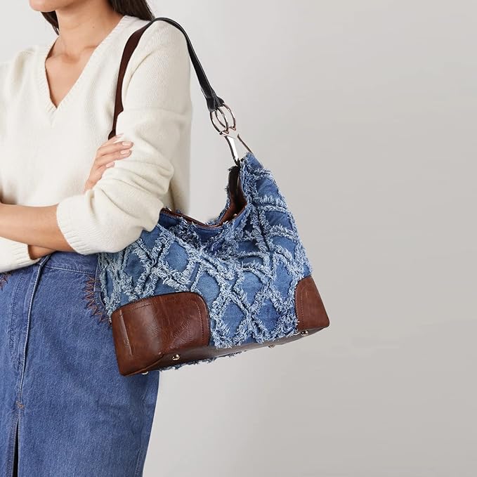 Hobo Purses for Women Soft PU Leather Handbags Slouchy Hobo Bags Shoulder Bag Top Handle Tote