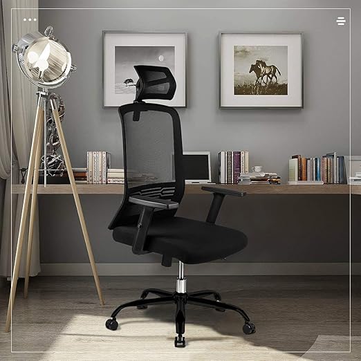 MASTERY MART Office Chair Base Replacement, 28 Inch, 2500 Lbs, Heavy Duty Metal Leg for Swivel Gaming Chair, Universal Caster Hole, Matte Black
