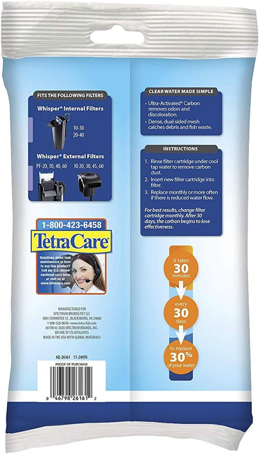 Tetra Whisper Bio-Bag Filter Aquarium Cartridges, Large Filter for Freshwater and Marine Fish, Removes Odors and Discoloration, Ready to Use, 1 count, Large Blue Filter