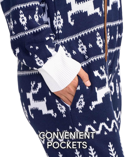 Tipsy Elves Christmas Knit Jumpsuits - Cozy Knit One Piece Jumpsuit for Adults