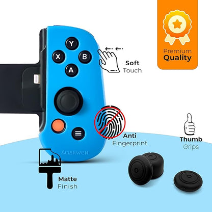 Silicone Grip Case Cover  Thumb caps for Backbone One Controller - Ergonomic and Protective Sleeve Skin Shell for an Enhanced Experience, Stronger Hold and Thicker Grip for LIGHTNING VERSION