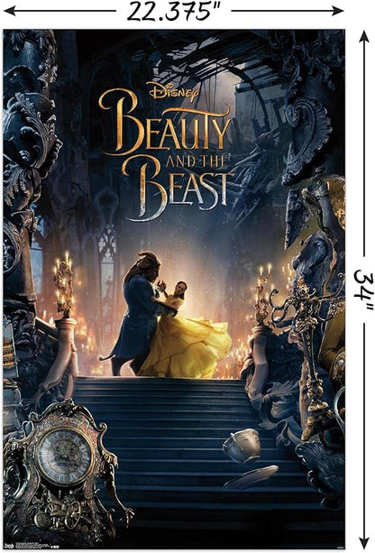 Trends International Disney Beauty And The Beast - Triptych 2 Wall Poster, 22.375" x 34", Unframed Version