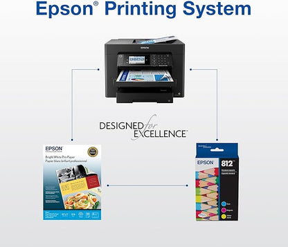 EPSON 812 DURABrite Ultra Ink Standard Capacity Black Cartridge (T812120-S) Works with WorkForce Pro WF-7310, WF-7820, WF-7840, WorkForce EC-C7000