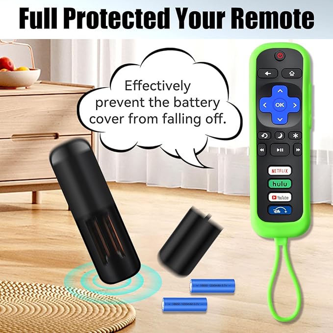 Silicone Protective Case for Roku Remote, Pack of 3 Universal Battery Cover Skin Sleeve Compatible with Roku Smart TV Steaming Stick Remote Controls (BluePinkGreen)