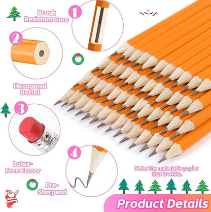 360 Pack 2 Pencils Bulk, Easter Basket Stuffers, Sharpened Number 2 HB Yellow Pencils for School Supplies College Essentials Teacher Office Desk Accessories, Writing, Drawing, Sketching, with Erasers