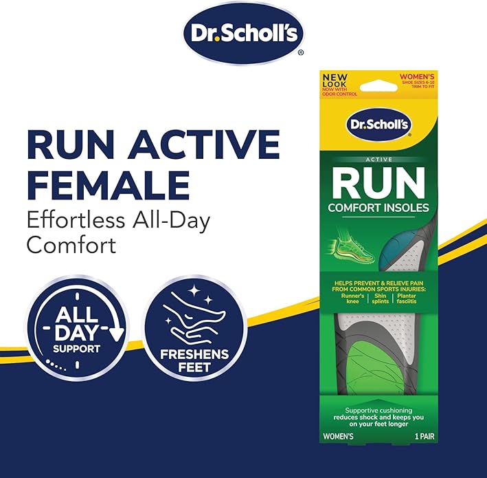 Dr. Scholl's Run Active Comfort Insoles,Trim to Fit Inserts