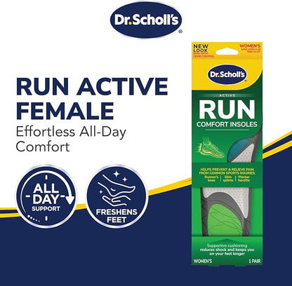Dr. Scholl's Run Active Comfort Insoles,Trim to Fit Inserts