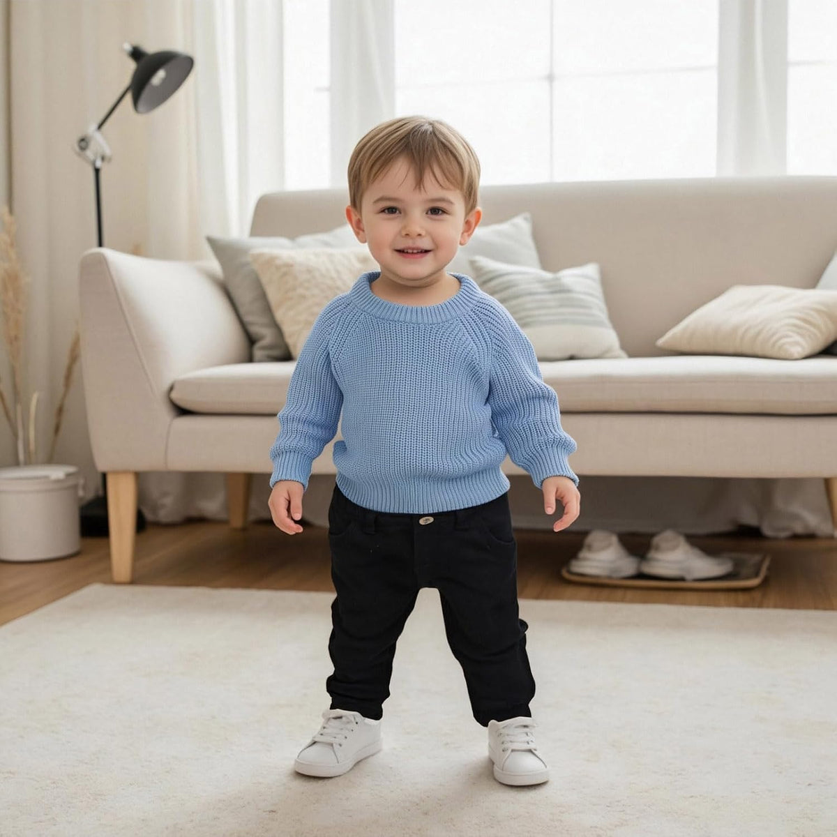 Thorn Tree Baby Knit Sweater Crewneck Long Sleeve Pullover Sweatshirt Infant Girl Boy Fall Winter Clothes