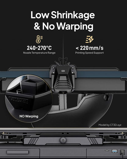 ELEGOO PETG-CF 3D Printer Filament 1.75mm Black 1KG