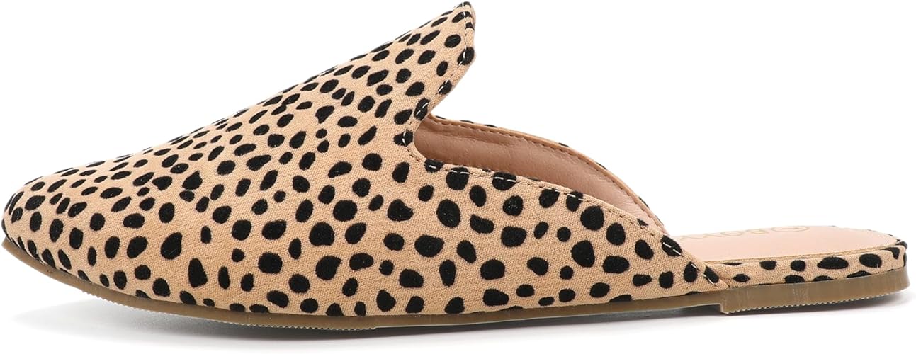 BOYYOUN Mules for Women Comfortable Slip On Backless Flats Pointed Toe Loafers for Work and Casual Wear Low Heel Closed Shoes Womens Mule