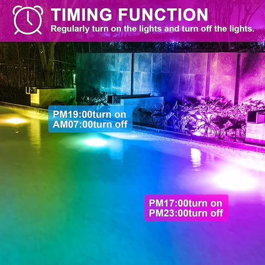 LED Flood Light Outdoor RGB Stage Lights Color Changing 500W Equivalent 2700k Warm White 5000LM(Remote Control, 120 Colors Strobe, Dimmable, Timing, US 3-Plug) Wall Wash Landscape Spotlight 2 Pack