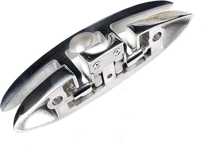 ISURE MARINE Boat Folding Cleat 6" Flip-up Heavy Dock Cleat Marine Grade 316 Stainless Steel