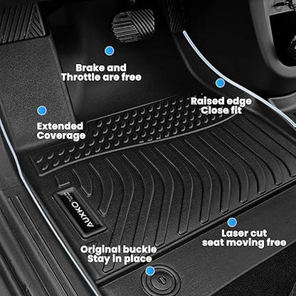 All Weather Cargo Mat Fit for Kia NIRO 2023 2024 2025(Not for PHEV or EV) TPE Rubber Cargo Liner Set NIRO Accessories All Season Guard Odorless Anti-Slip Trunk Tray Black