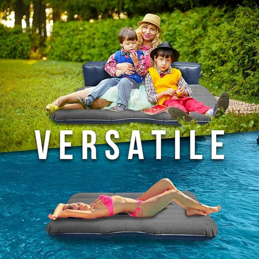 Zento Deals Truck and Car Air Mattress Backseat Bed - Premium Quality Portable Car Inflatable Mattress with 2 Pillows Universal fit (1 Pack)