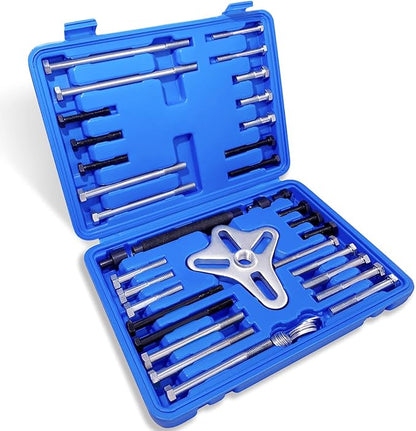 Thorstone 46pcs Harmonic Balancer Puller Set, Steering Wheel Flywheel Crankshaft Pulley Puller