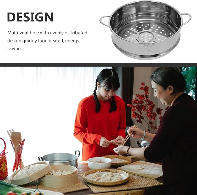 STOBAZA 22cm8.6in Stainless Steel Steamer Basket for Food Steamer Basket Insert Steam Rack Trivet, Steamer Grid Compatible with InstantPot Pressure Cooker Kitchen Cookware