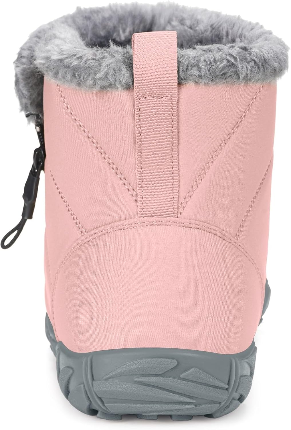 Size 8 Womens Mens Barefoot Boots Shoes Winter Snow Boots Warm Ankle Booties Zero Drop Sole Wide Toe Box Fur Lined Outdoor Sneakers