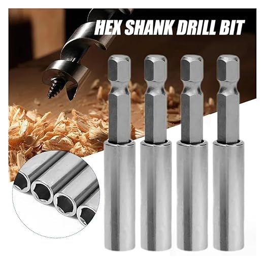 Magnetic Screwdriver Extension Hexagonal Handle Extended Connecting Rod Steel Screwdrivers Bit Holder Woodworking Tools Parts(3PCS)(3pcs)