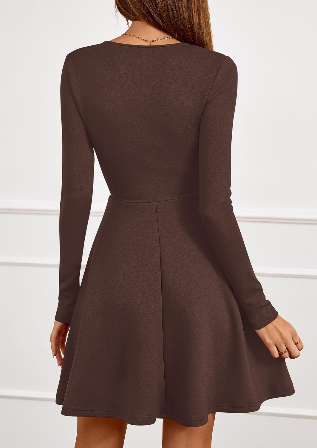 PRETTYGARDEN Womens Long Sleeve Cocktail Mini Dress 2026 Fall Crew Neck A Line Homecoming Party Short Dresses Elegant Classy