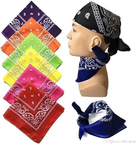 Boolavard 1s, 6s, 9s or 12 Pack Cowboy Bandanas Bandana with Original Paisley Pattern