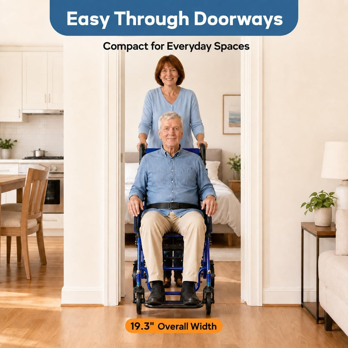 Medorol Lightweight Foldable Transport Wheelchair