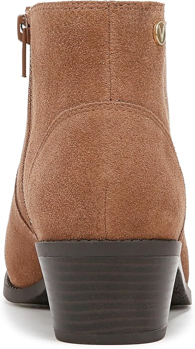 Vionic Women's Ankle Bootie Finn – Comfortable Short Boots with Zipper Closure and Built in VIO Motion Technology, Providing Arch Support, Stability, Flexibility, and Cushioning, Sizes 5-12