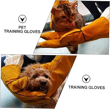 1PCS Gloves Protective Glove Bird Training Gloves Cat Handling Gloves Bird Gloves Bite Proof Animal Handling Gloves leather Parrot cat gloves