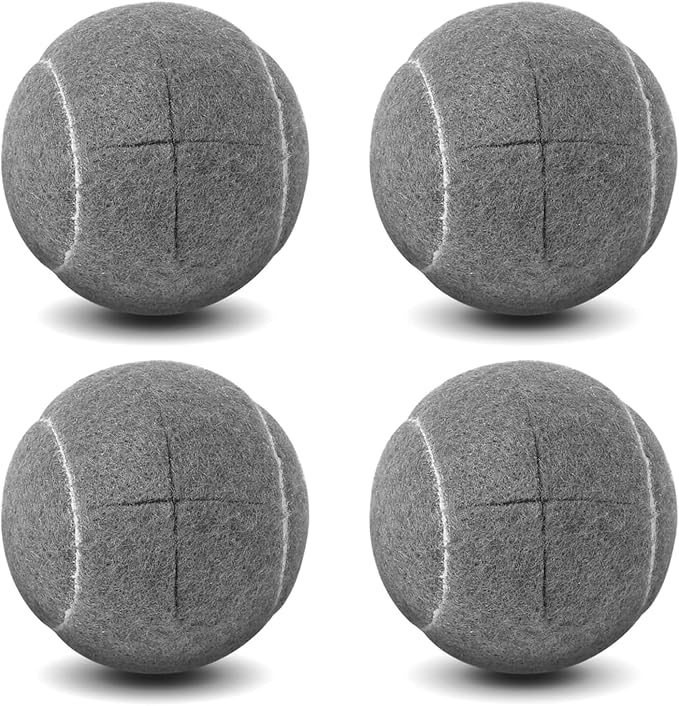 Walker Tennis Balls Precut Tennis Balls for Walkers 4PCS Walkers Legs Universal Precut Glide Balls, Heavy Duty Long Lasting Felt Pad Glide Coverings for Furniture Legs and Floor Protection