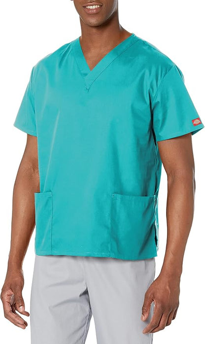 Dickies EDS Signature Scrubs for Women, V-Neck Womens Tops in Soft Brushed Poplin 86706