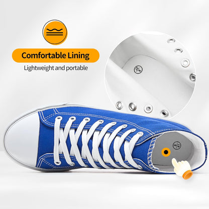 ZGR Men's High Top Canvas Sneakers Lace Up Classic Casual Walking Shoes