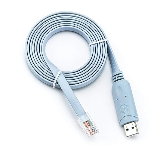 Cisco Compatible Console Cable, 6ft, FTDI USB to RJ45  Windows 7, 8  VistaMACLinux  RS232 Switch Router (Type-A)
