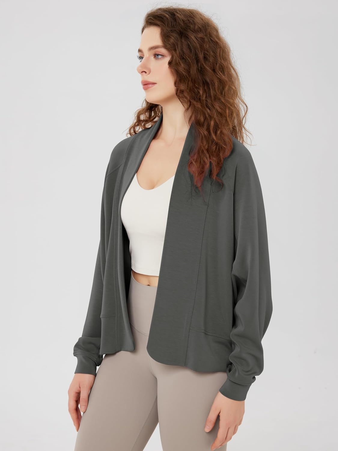 ODODOS Women's Modal Soft Open Front Cardigans Long Sleeve Casual Wrap Outwear
