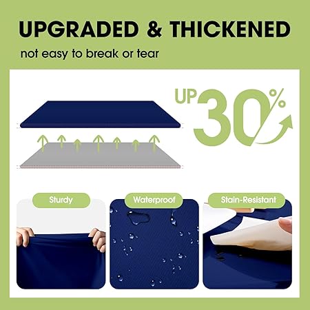 Pureegg Plastic Table Cloth Disposable 10 Pack, 54 x 108 Inch Table Cloths, Graduation Decorations Class of 2025, Graduation Party Tablecloths for Rectangle Tables, Leakproof  Sturdy, Navy Blue