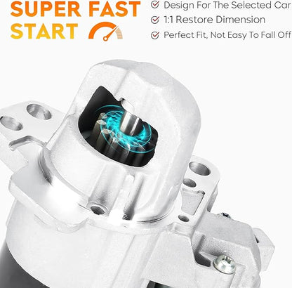 Starter for Cadillac STS 3.6L 2006-2011, ATS 3.6L 2013-2014, CTS 2.8L 3.0L 3.6L 2005-2014, SRX 3.6L 2006-2009, Chevy Camaro 3.6L 2010-2014, SMT0331 410-48140 16109 M0T35874 M0T35875