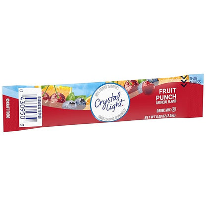 Crystal Light Fruit Punch Artificially Flavored Powdered Drink Mix, 10 ct. On-the-Go-Packets