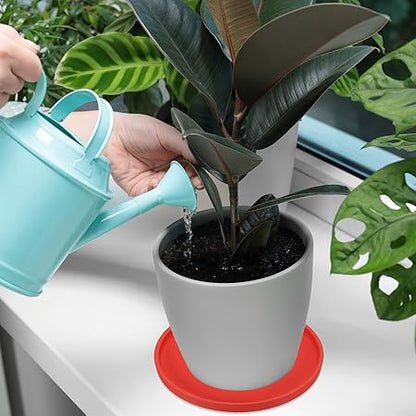 PATIKIL 6 Inch Round Ceramic Plant Saucer, Plant Saucer Tray Flower Planter Drip Tray for Indoors Outdoors Patio Balcony, Terracotta