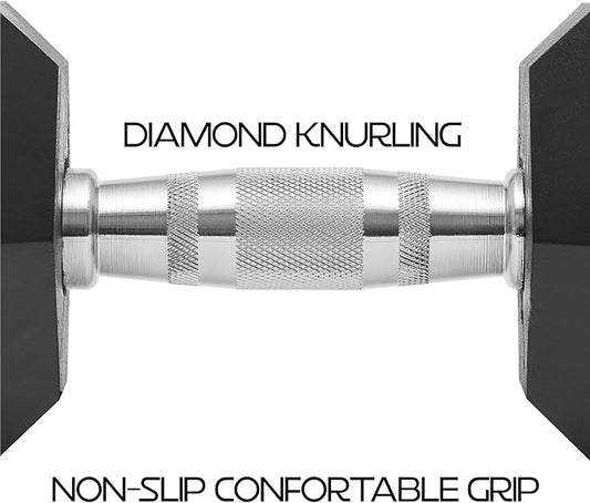 Philosophy Gym Rubber Coated Hex Dumbbell Hand Weights, Pairs