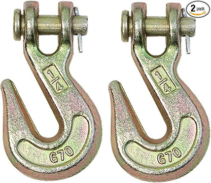 14 Grade 70 Forged Clevis Slip Hook, 14,400lbs Breaking Strength, for Chain Hooks for Trailers and Towing (2)