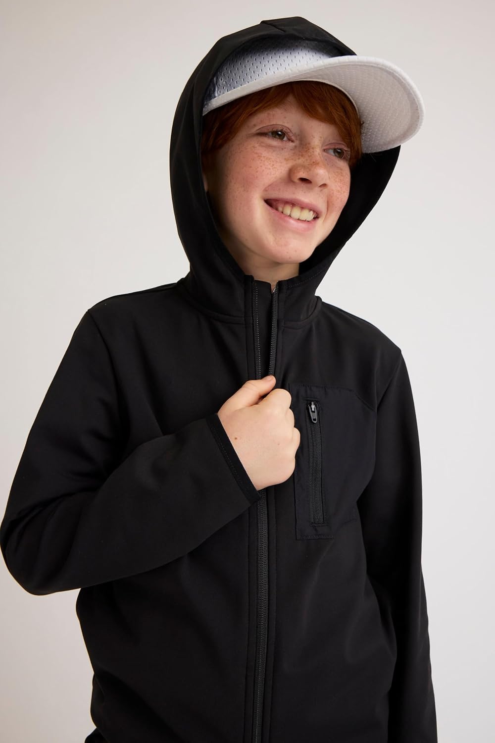 The Children's Place Boys' Soft Tech Hooded Full Zip Up Sweatshirt.